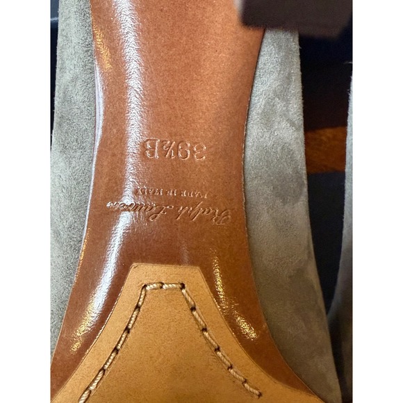 Ralph Lauren Purple Label Celia Grey Suede Pointed Toe Pumps Made in Italy 39.5 - Picture 5 of 16